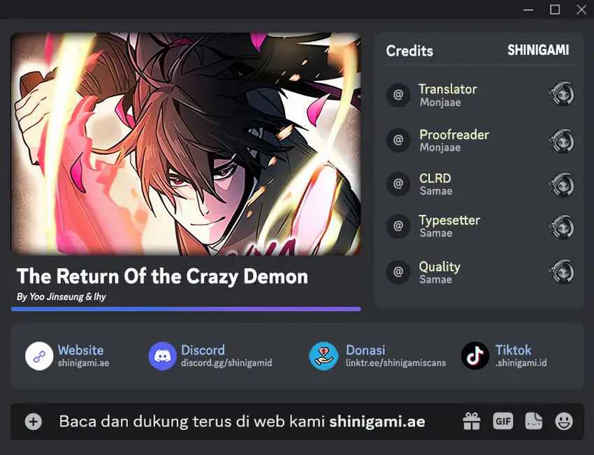 Komik Return of the Mad Demon Chapter 126 gambar nomor 1