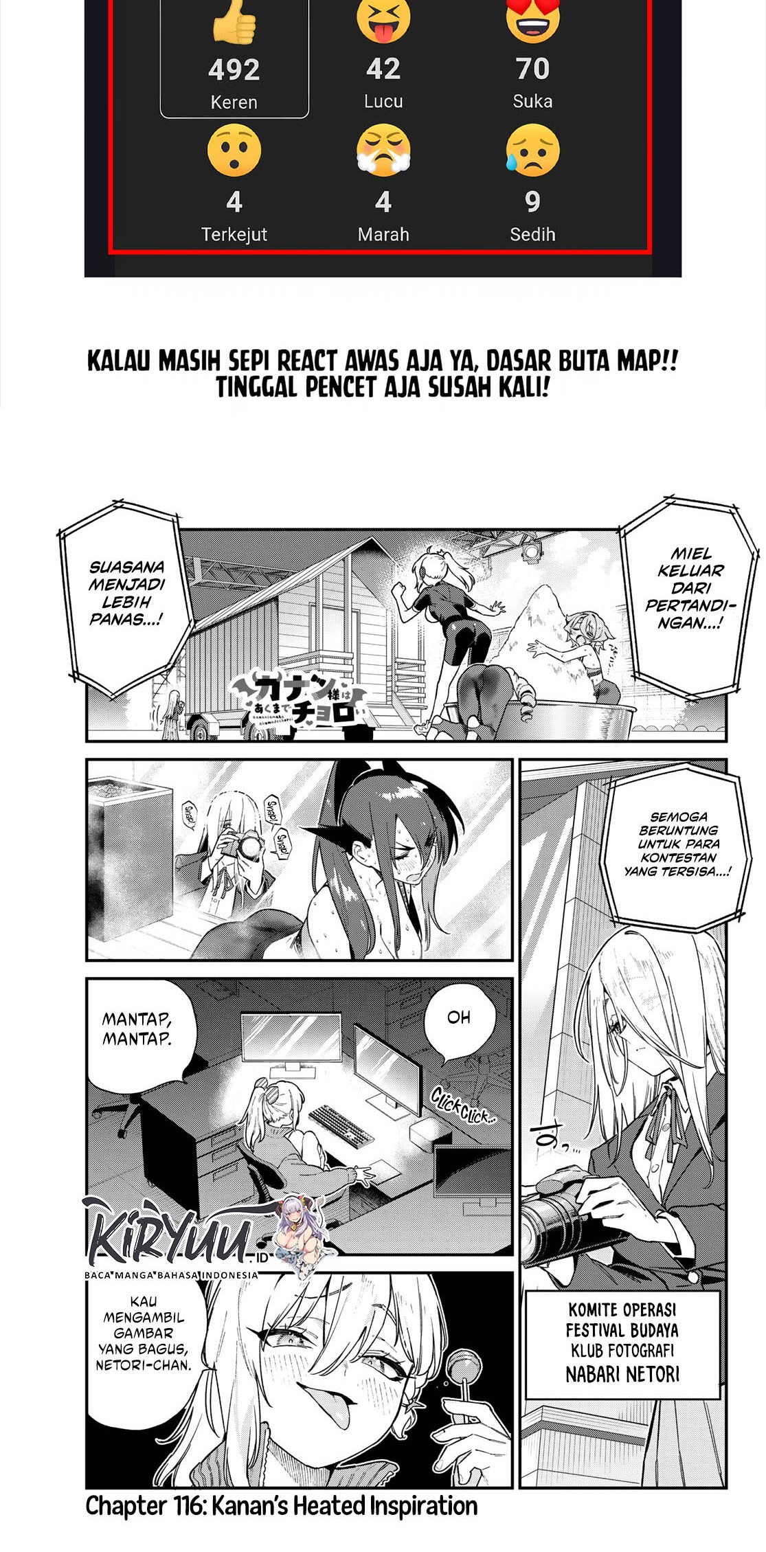 Kanan-sama wa Akumade Choroi Chapter 116 Gambar 3