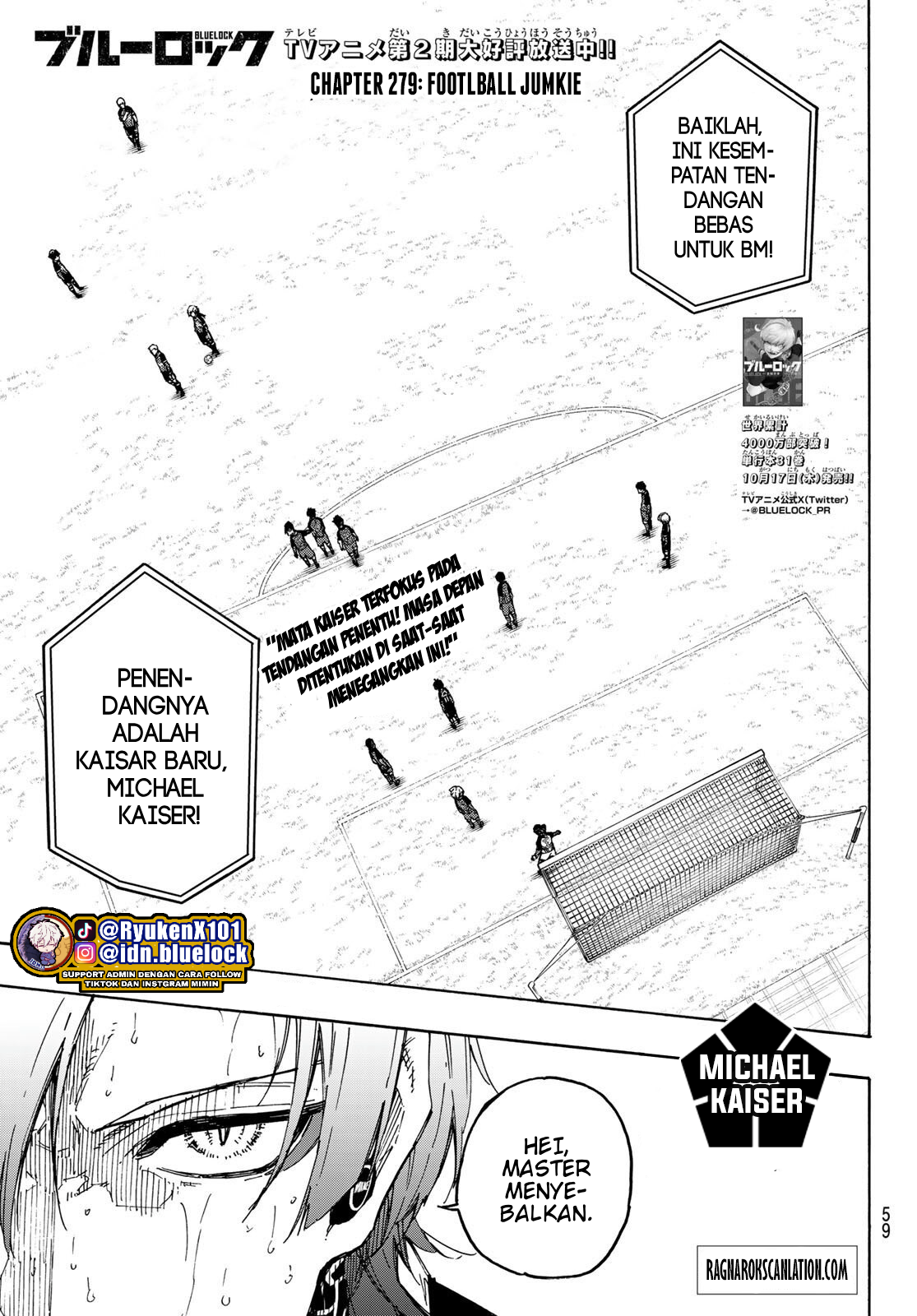 Komik Blue Lock Chapter 279 gambar nomor 1