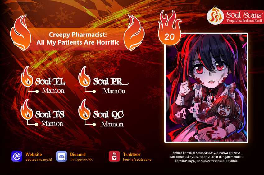 Komik Creepy Pharmacist: All My Patients Are Horrific Chapter 20 gambar nomor 1