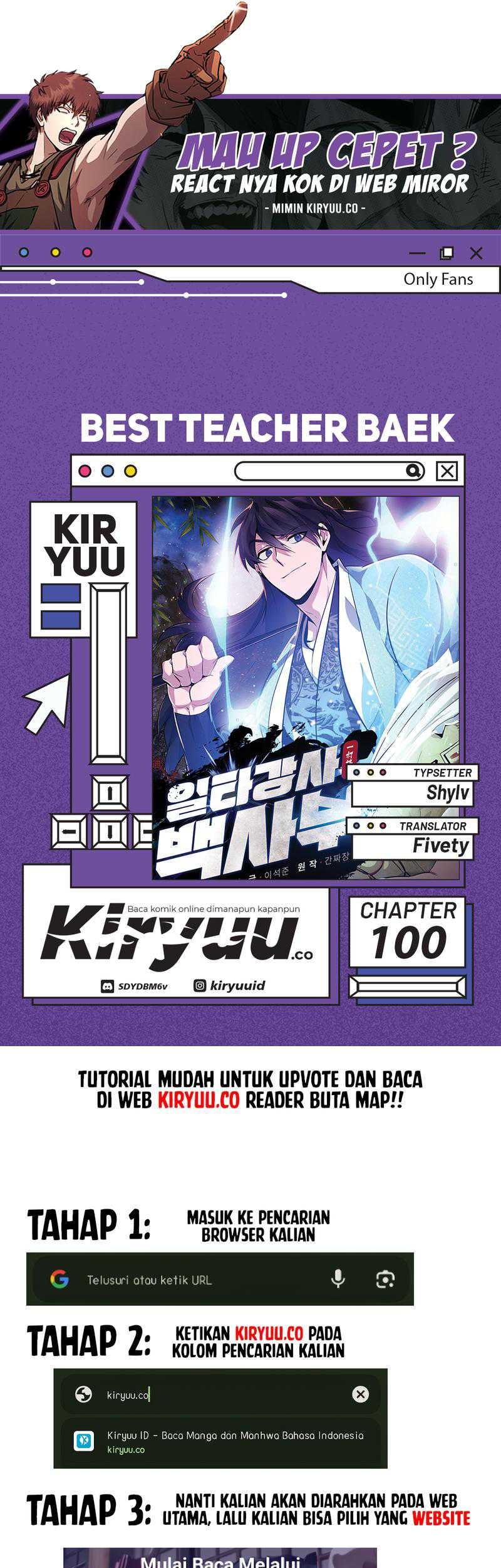Komik Number One Star Instructor Master Baek Chapter 100 gambar nomor 1