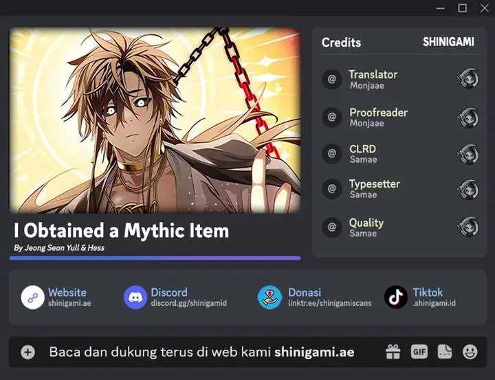 Komik I Obtained a Mythic Item Chapter 112 gambar nomor 1