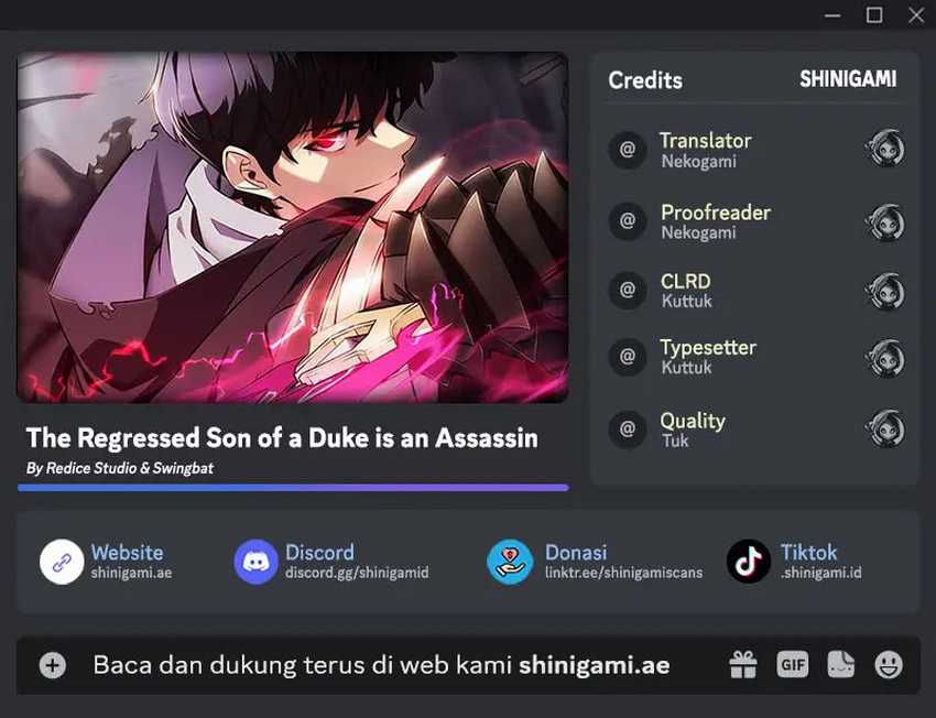 Komik The Regressed Son Of A Duke Is An Assassin Chapter 51 gambar nomor 1