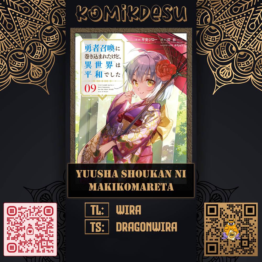 Komik Yuusha Shoukan ni Makikomareta kedo, Isekai wa Heiwa deshita Chapter 54 gambar nomor 1