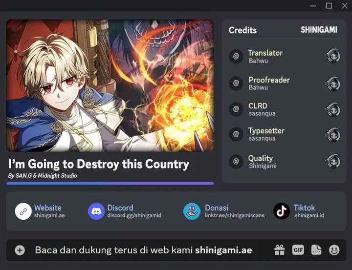 Komik I’m Going To Destroy This Country Chapter 01 gambar nomor 1