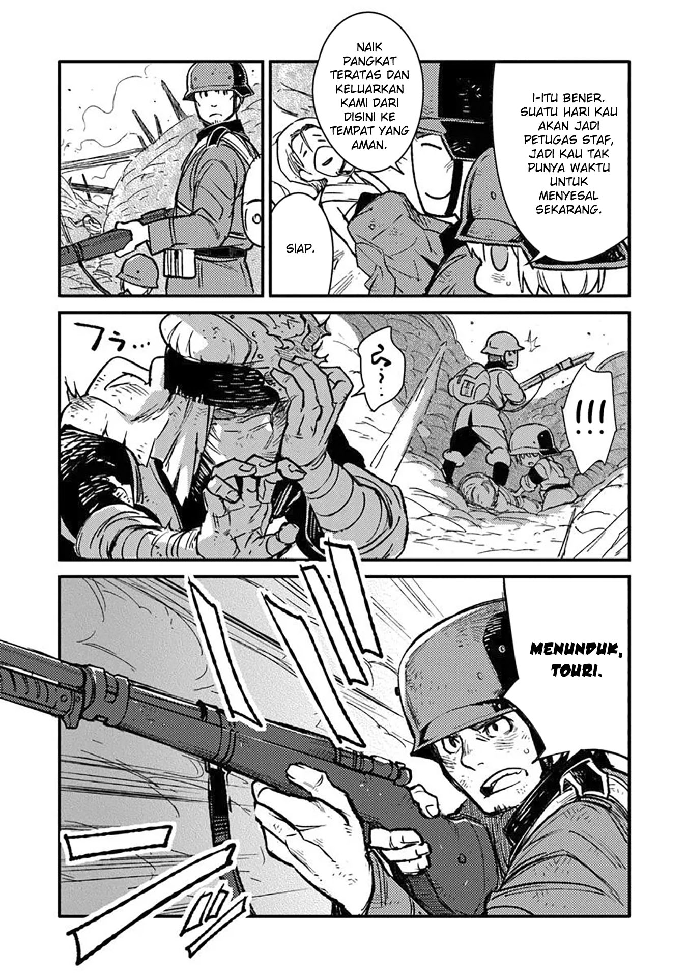 TS Eiseihei-san no Senjou Nikki Chapter 14 Gambar 19