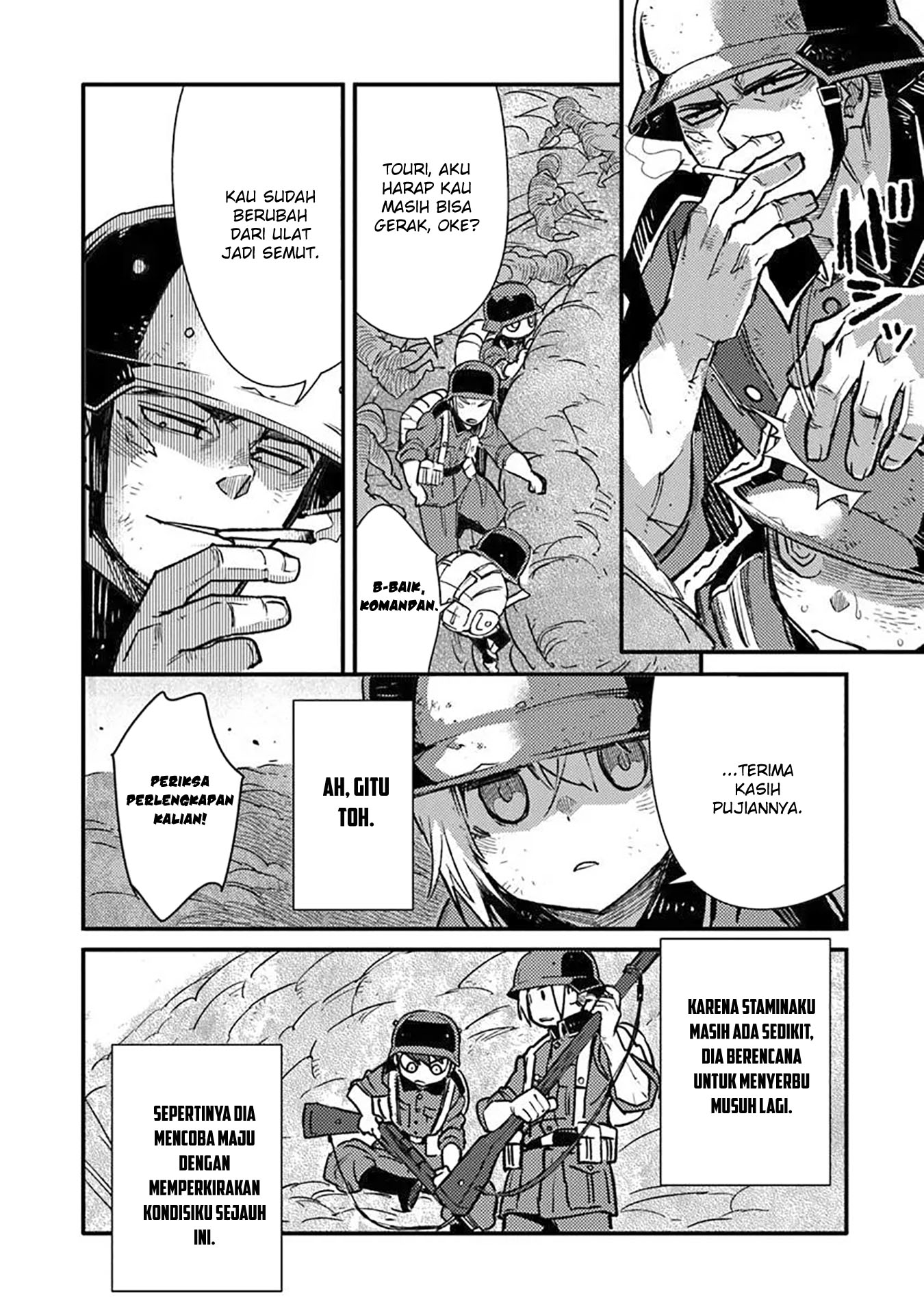 TS Eiseihei-san no Senjou Nikki Chapter 14 Gambar 30