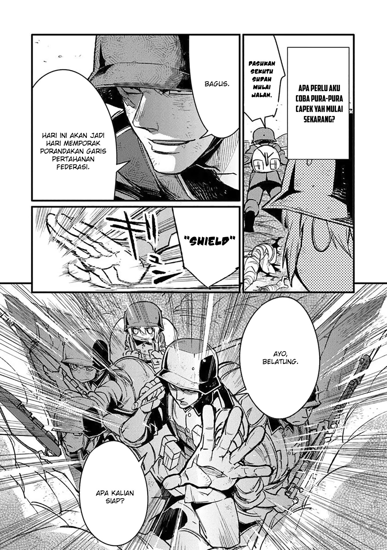 TS Eiseihei-san no Senjou Nikki Chapter 14 Gambar 31