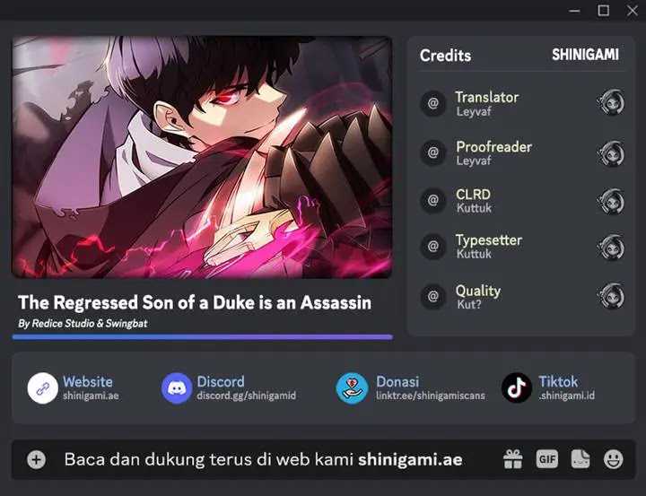 Komik The Regressed Son Of A Duke Is An Assassin Chapter 61 gambar nomor 1