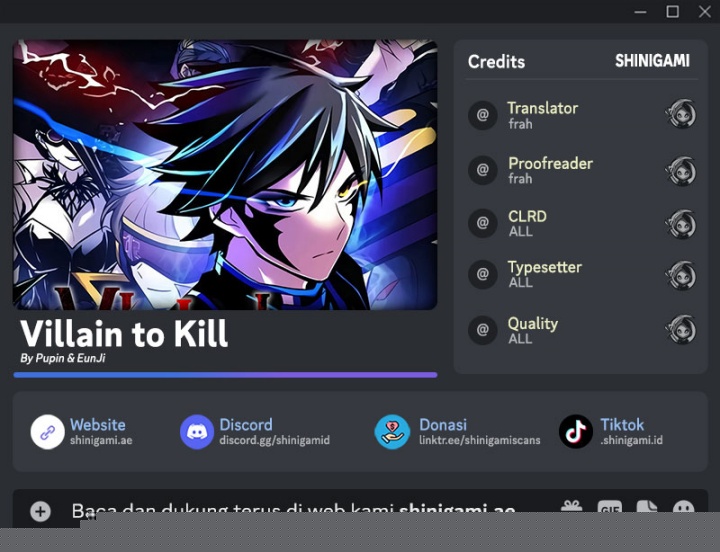 Komik Villain To Kill Chapter 175 gambar nomor 1