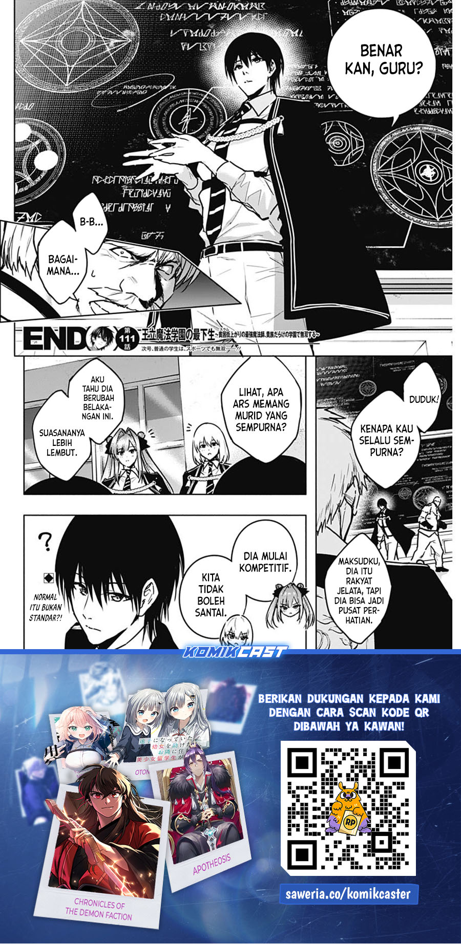 Ouritsu Mahou Gakuen no Saikasei: Slum Agari no Saikyou Mahoushi, Kizoku darake no Gakuen de Musou suru Chapter 111 Gambar 19