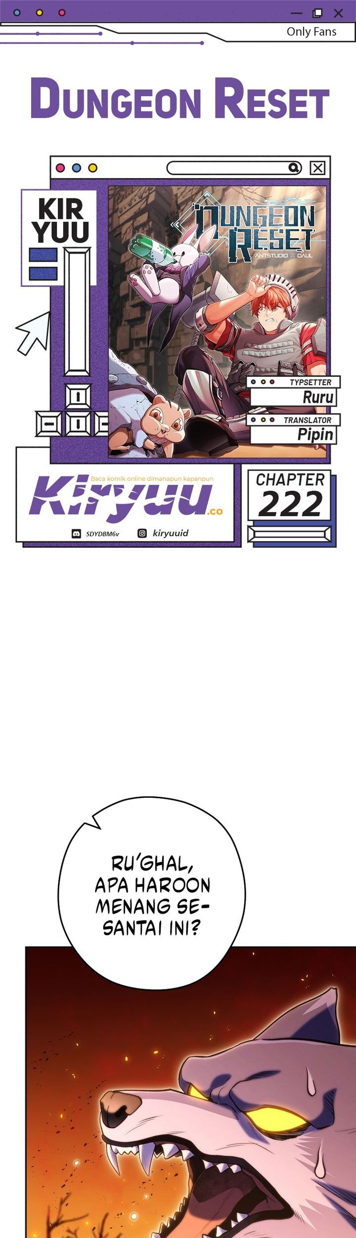 Komik Dungeon Reset Chapter 222 gambar nomor 1