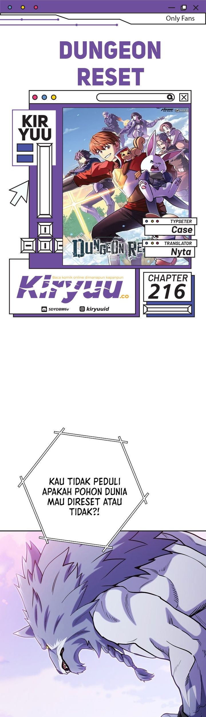 Komik Dungeon Reset Chapter 216 gambar nomor 1