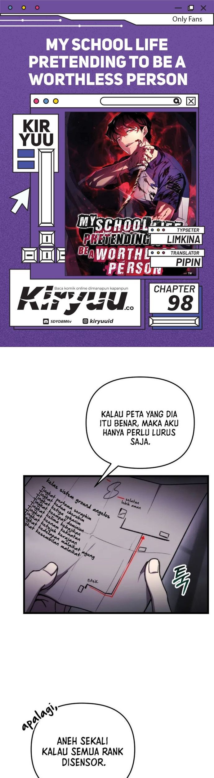 Komik My School Life Pretending to Be a Worthless Person Chapter 98 gambar nomor 1