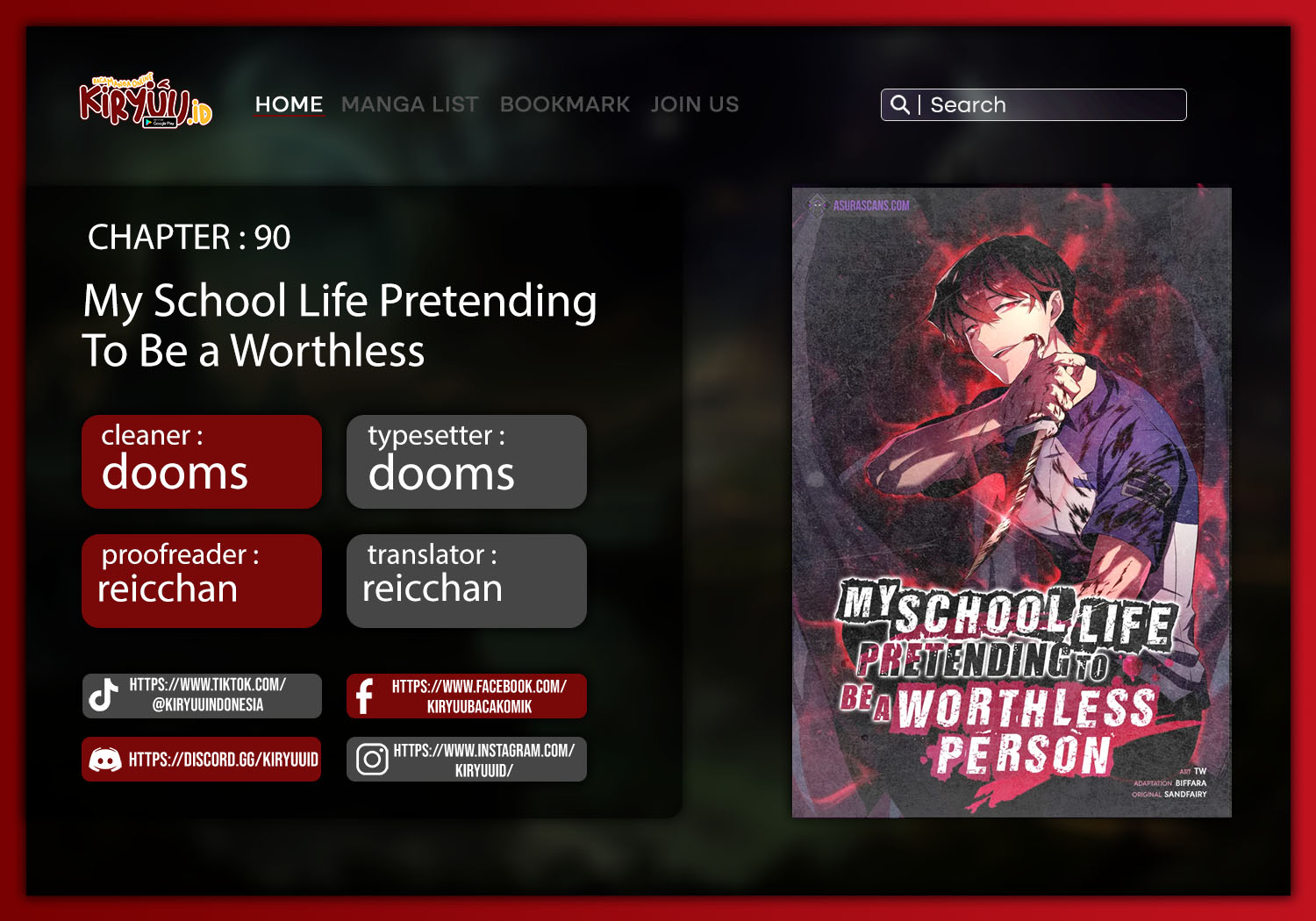 Komik My School Life Pretending to Be a Worthless Person Chapter 90 gambar nomor 1