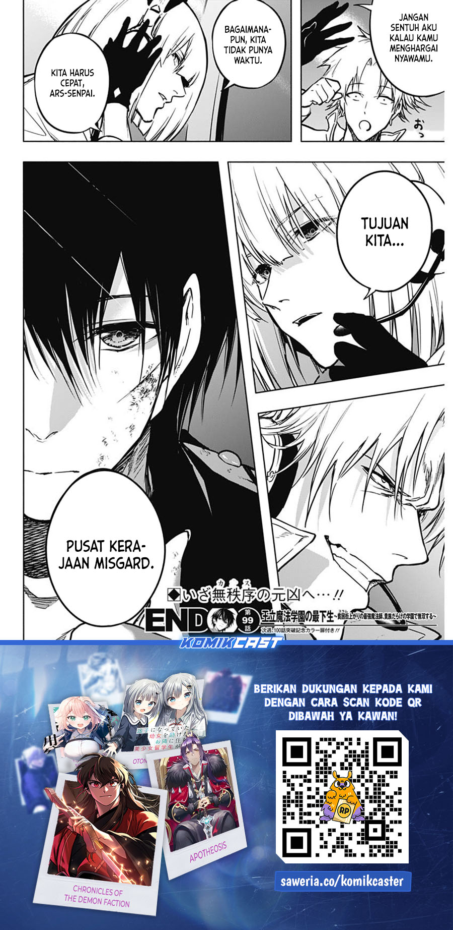 Ouritsu Mahou Gakuen no Saikasei: Slum Agari no Saikyou Mahoushi, Kizoku darake no Gakuen de Musou suru Chapter 99 Gambar 19