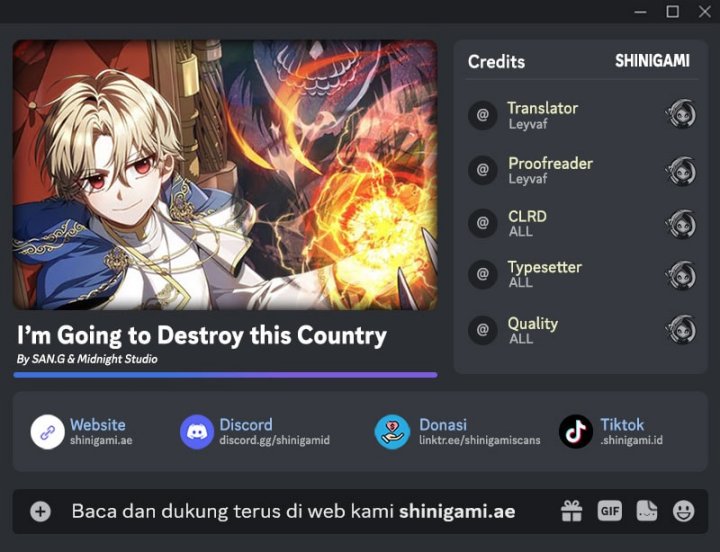 Komik I’m Going To Destroy This Country Chapter 26 gambar nomor 1