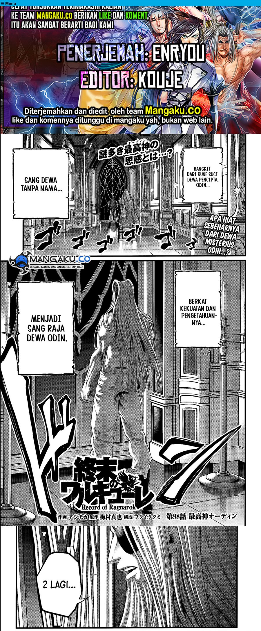 Komik Shuumatsu no Valkyrie Chapter 98 gambar nomor 1
