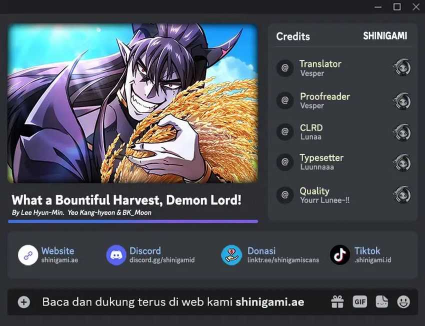 Komik What A Bountiful Harvest, Demon Lord! Chapter 04 gambar nomor 1