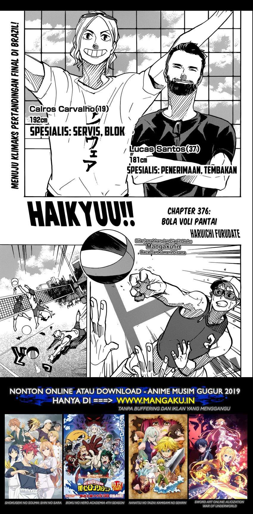 Manga Haikyuu!! Chapter 376 gambar nomor 2