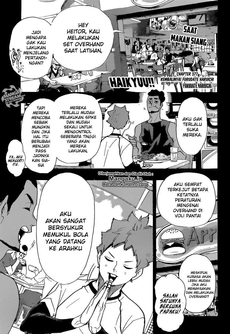 Manga Haikyuu!! Chapter 377 gambar nomor 2