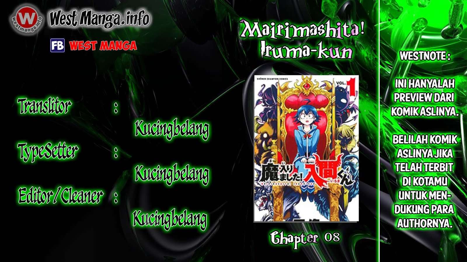 Komik Mairimashita! Iruma-kun Chapter 8 gambar nomor 1