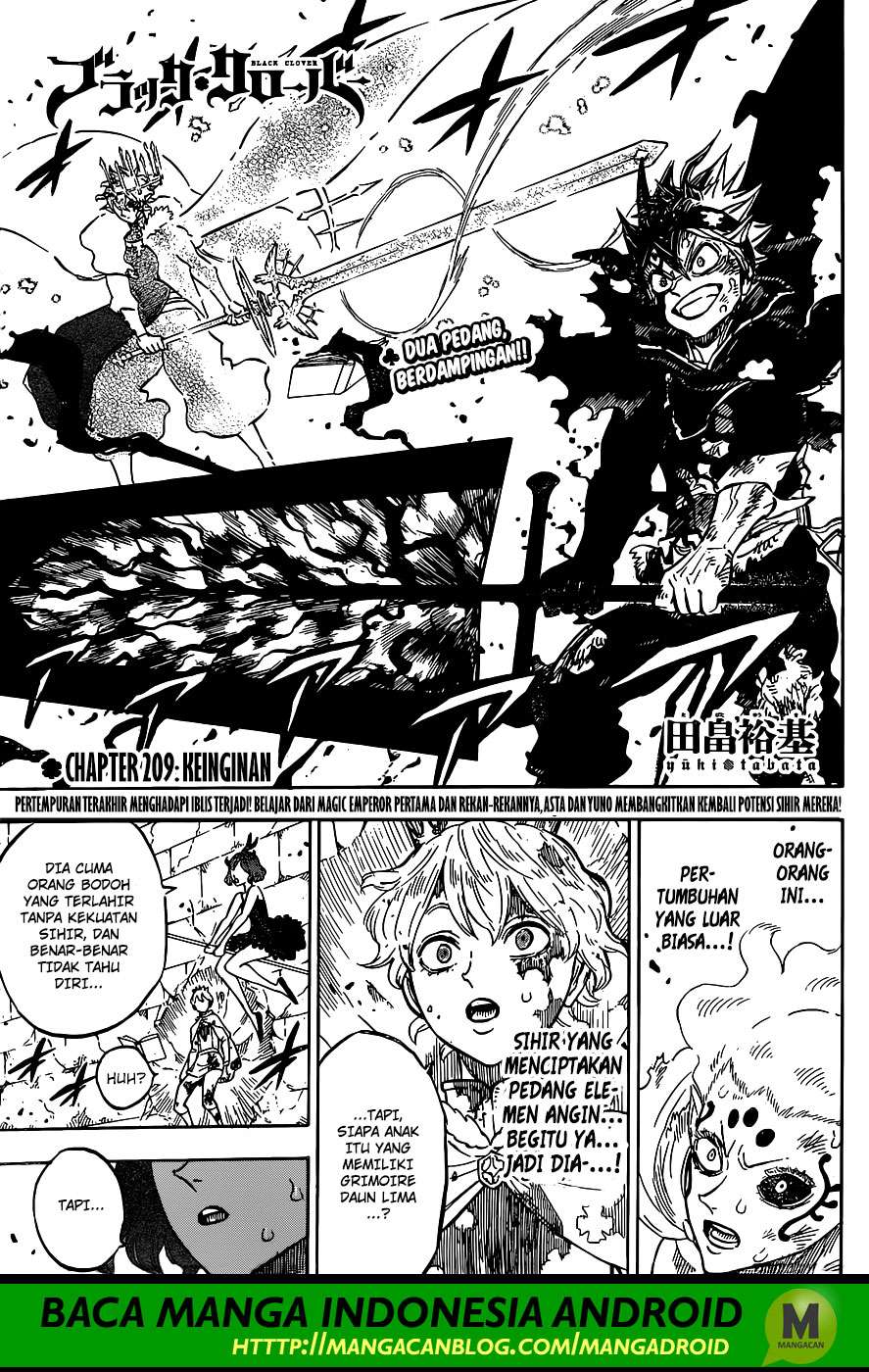 Komik Black Clover Chapter 209 gambar nomor 1