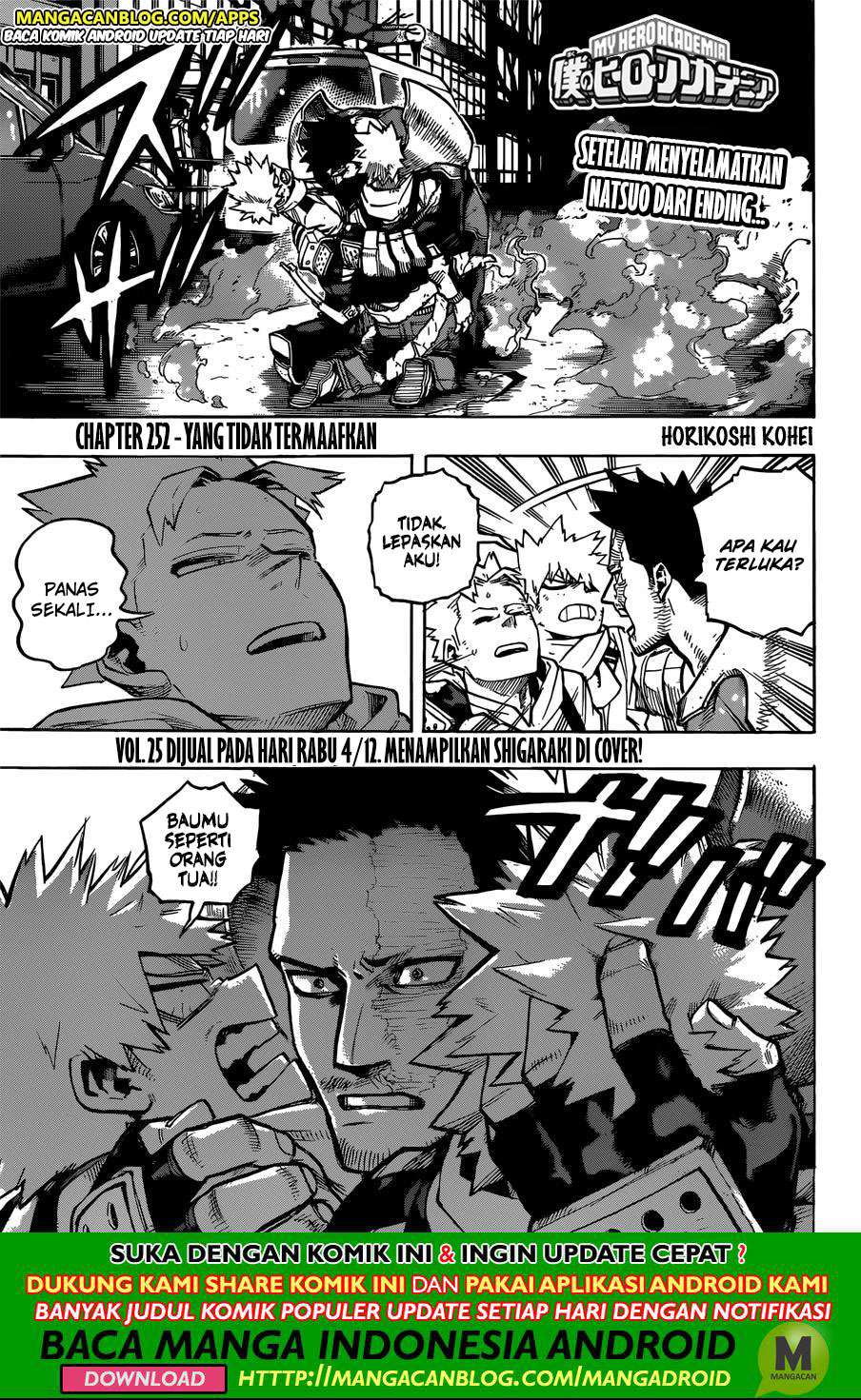 Komik Boku no Hero Academia Chapter 252 gambar nomor 1