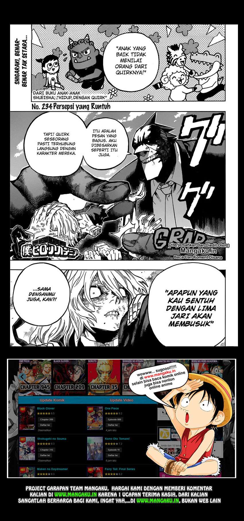 Manga Boku no Hero Academia Chapter 234 gambar nomor 2