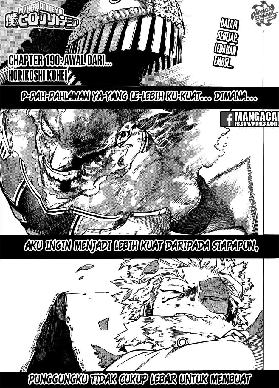 Komik Boku no Hero Academia Chapter 190 gambar nomor 1