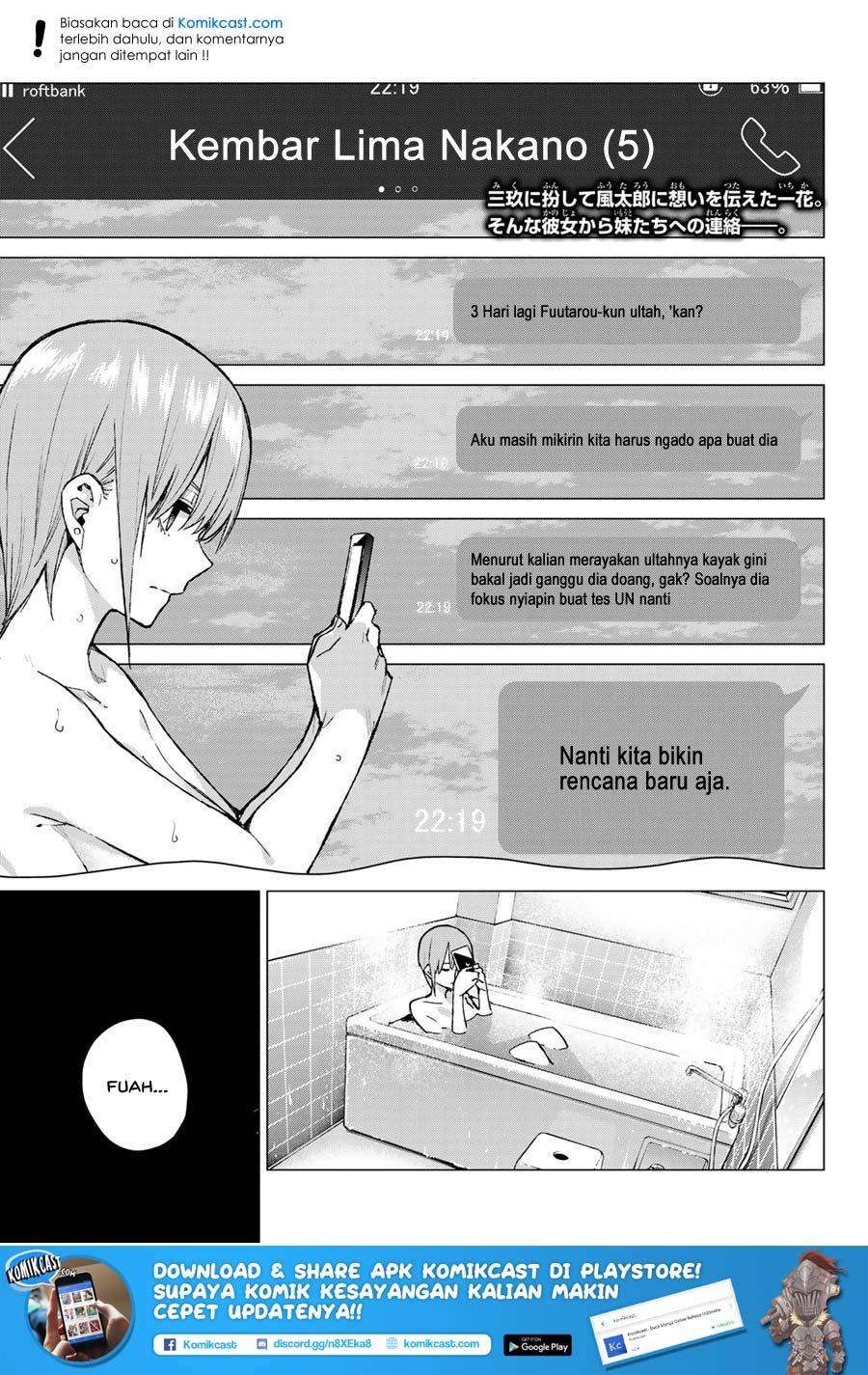 Go-toubun no Hanayome Chapter 75 Gambar 4