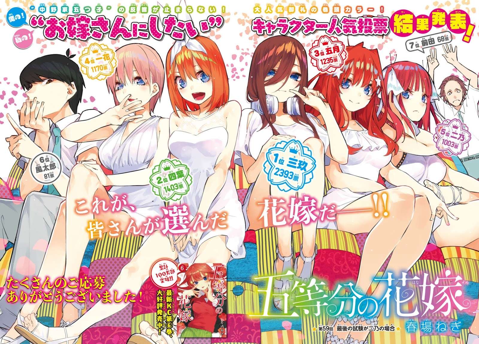 Go-toubun no Hanayome Chapter 59 Gambar 3