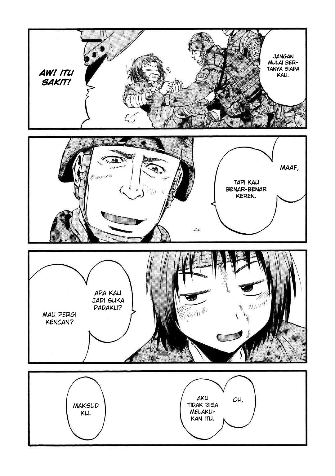 Gate – Jietai Kare no Chi nite Kaku Tatakeri Chapter 89 Gambar 32