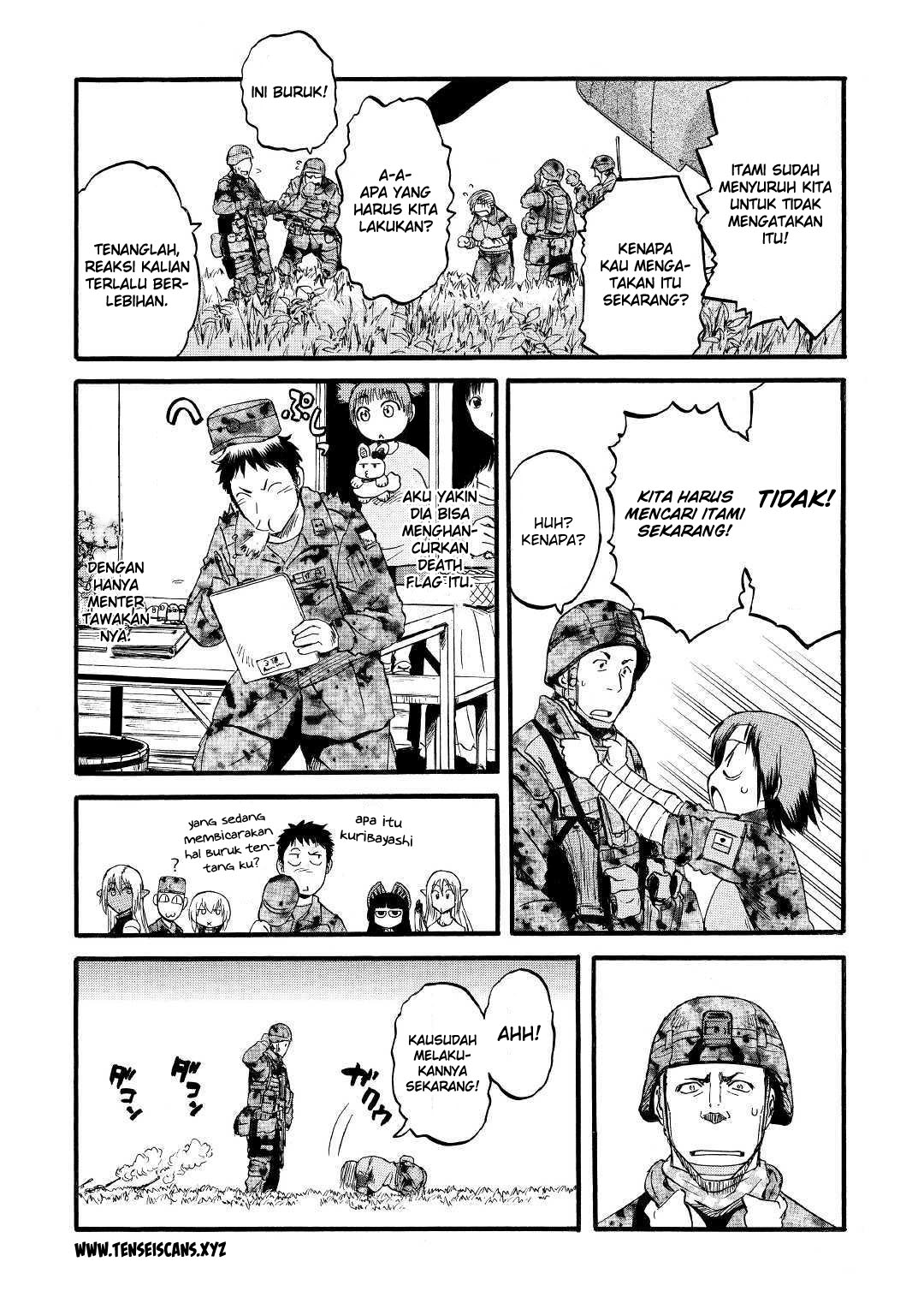 Gate – Jietai Kare no Chi nite Kaku Tatakeri Chapter 89 Gambar 34