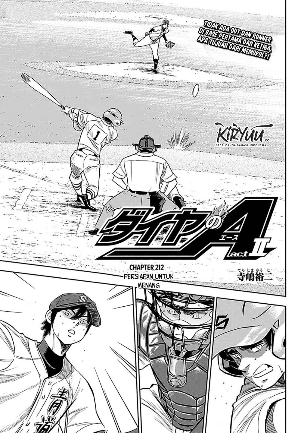 Manga Diamond no Ace Act 2 Chapter 212 gambar nomor 2