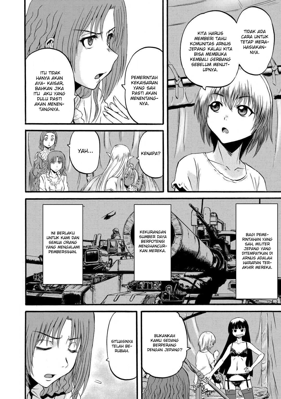 Gate – Jietai Kare no Chi nite Kaku Tatakeri Chapter 95 Gambar 34