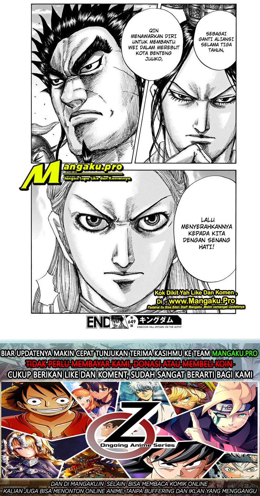 Kingdom Chapter 649 Gambar 19