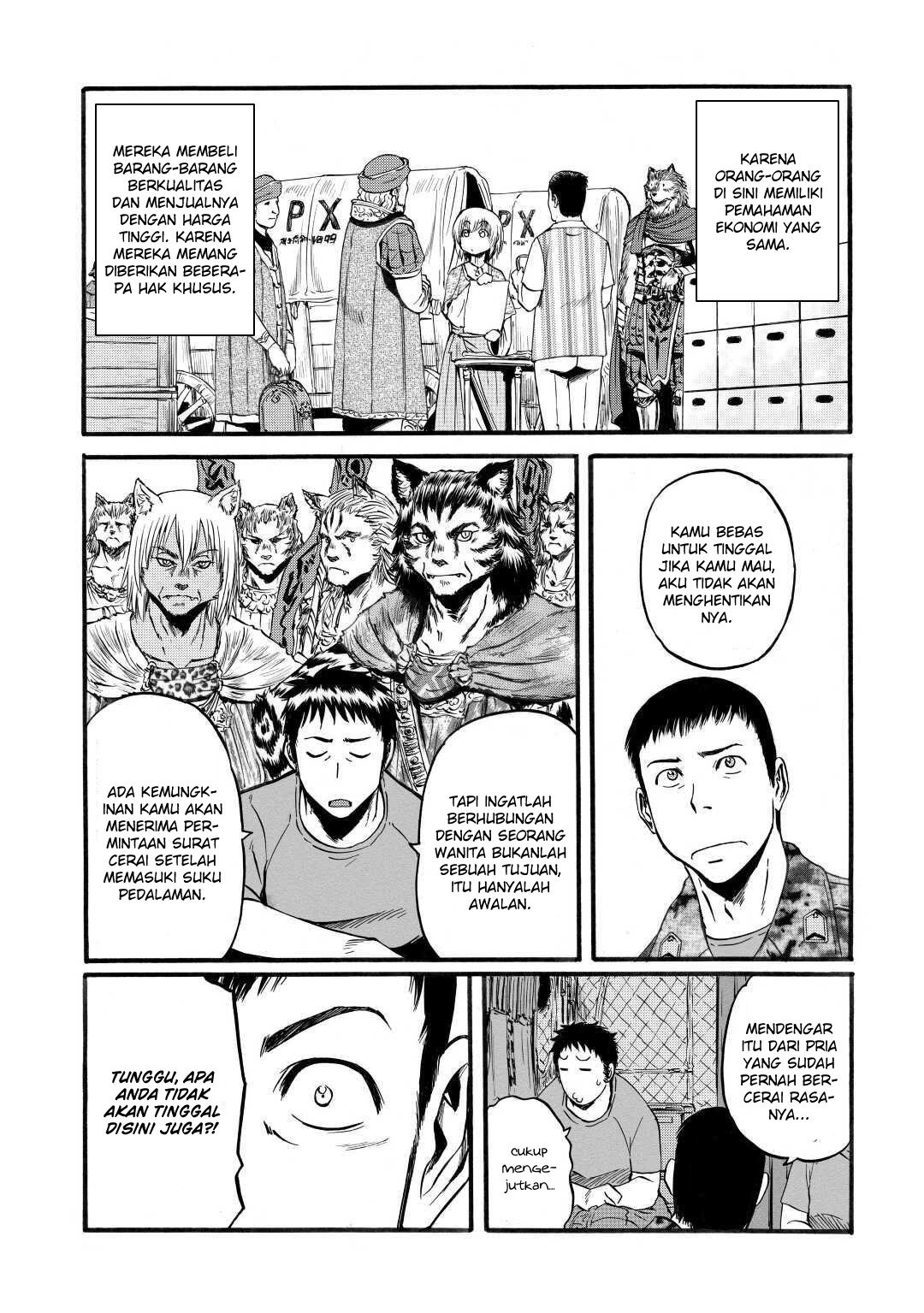 Gate – Jietai Kare no Chi nite Kaku Tatakeri Chapter 96 Gambar 9