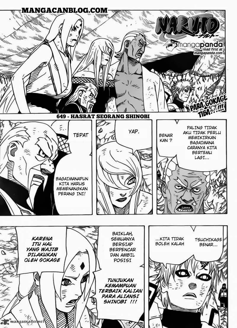 Komik Naruto Chapter 649 gambar nomor 1