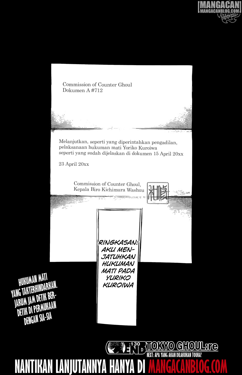 Tokyo Ghoul:re Chapter 130 Gambar 19