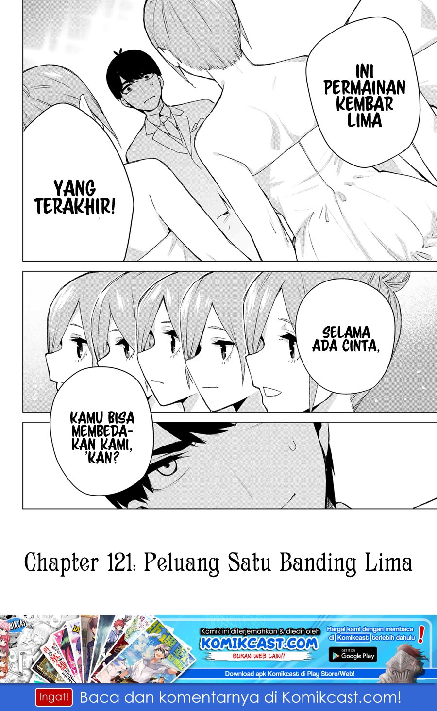 Go-toubun no Hanayome Chapter 121 Gambar 27