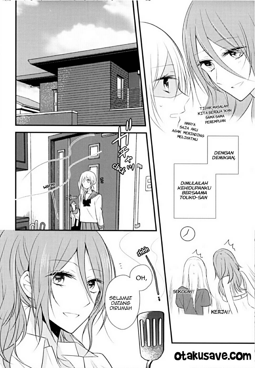Touko-san wa Kaji ga Dekinai Chapter 01.01. Gambar 10