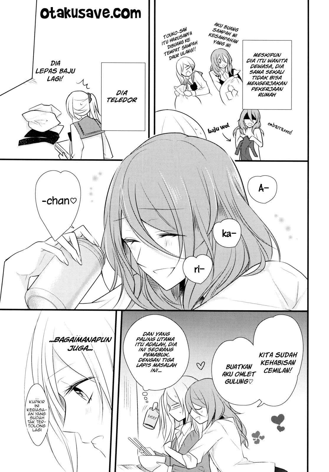 Touko-san wa Kaji ga Dekinai Chapter 01.01. Gambar 15