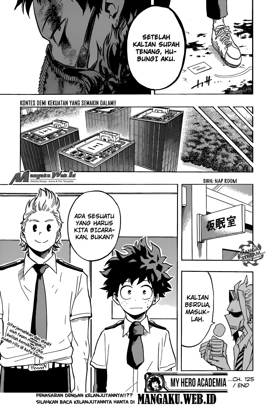 Boku no Hero Academia Chapter 125 Gambar 18