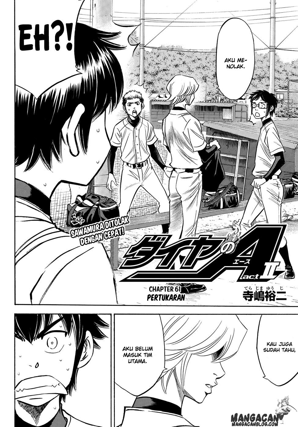 Manga Diamond no Ace Act 2 Chapter 61 gambar nomor 2