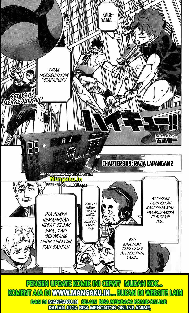 Manga Haikyuu!! Chapter 389 gambar nomor 2
