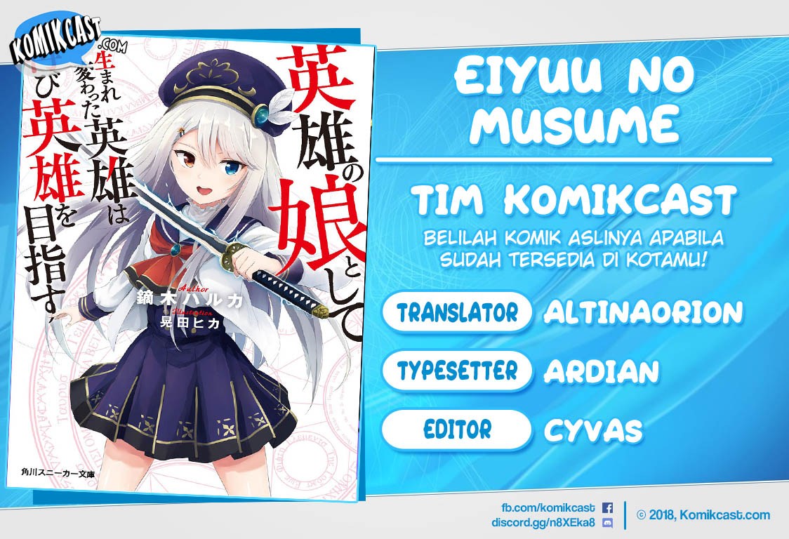 Komik Eiyuu no Musume Toshite Umarekawatta Eiyuu wa Futatabi Eiyuu o Mezasu Chapter 03.1 gambar nomor 1