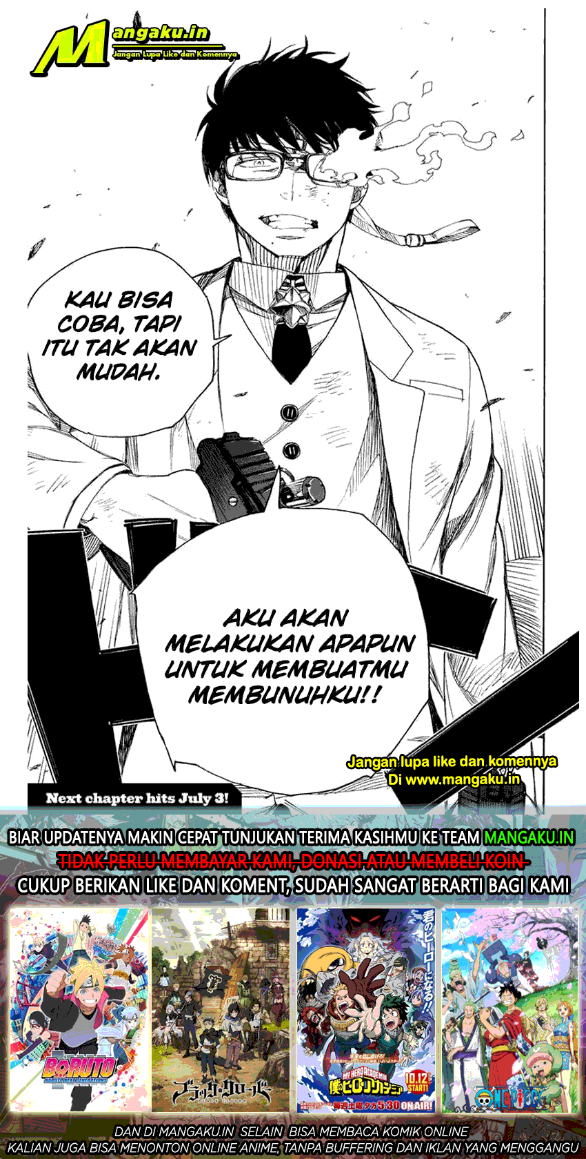 Ao no Exorcist Chapter 121.2 Gambar 15