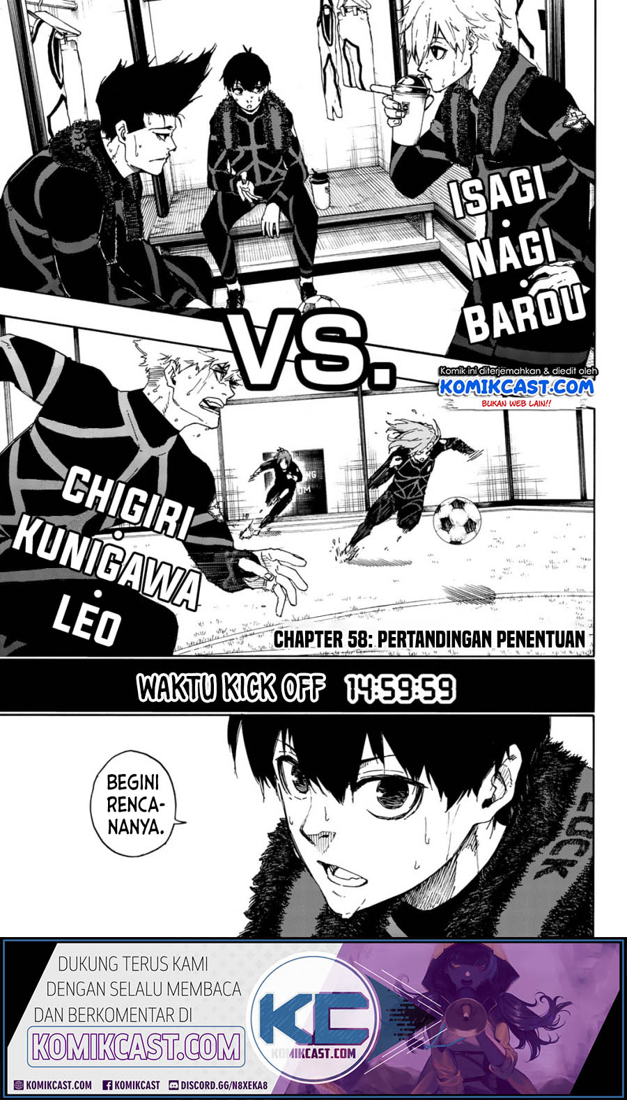 Komik Blue Lock Chapter 58 gambar nomor 1