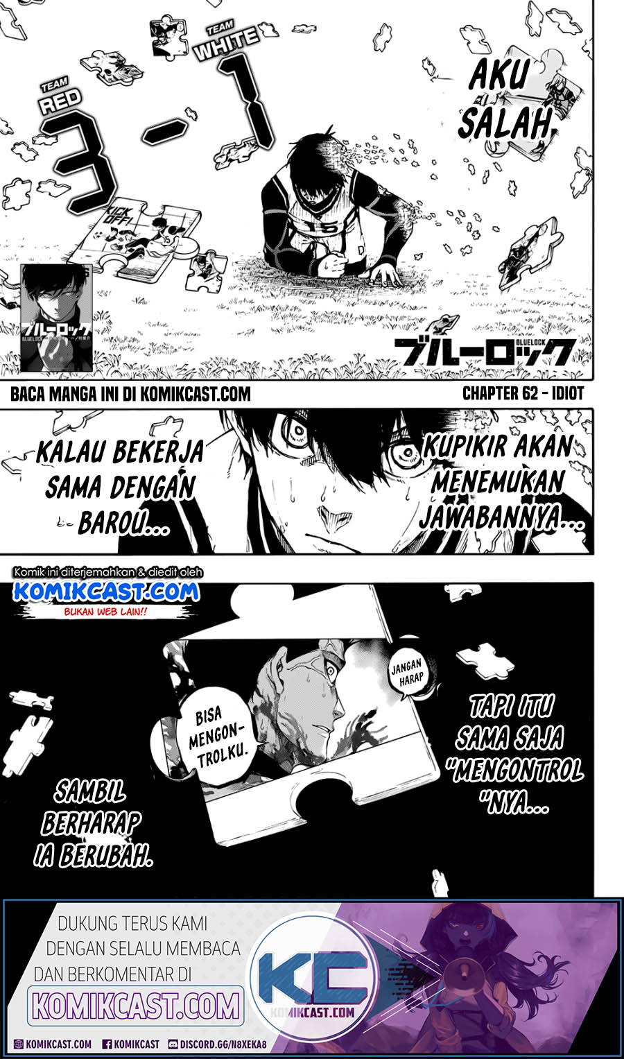 Komik Blue Lock Chapter 62 gambar nomor 1